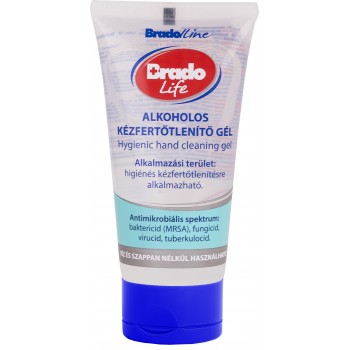 BradoLife kézfertőtlenítő gél 50ml tubus